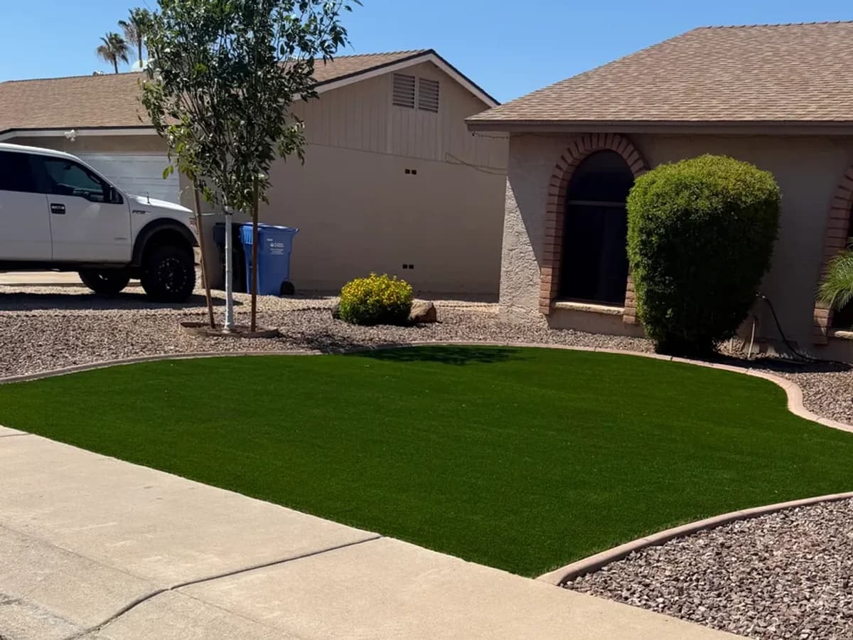 Fresh curb-appeal front yard